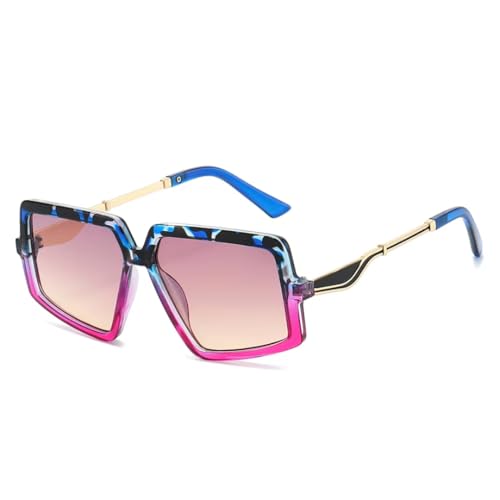 Lunettes de soleil femme dégradé rétro avec rivets et protection UV400