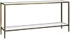 Henn&Hart Mesa Consola Rectangular Ancha de 64" con Estante de Vidrio en Latón Cepillado, Mesa de Entrada, Mesa de Acento para Sala, Pasillo 2
