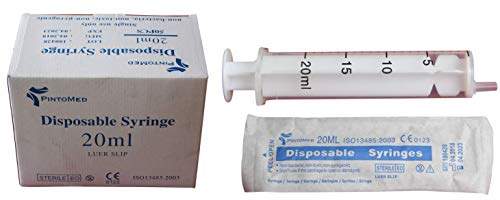 50 piezas de Jeringas desechables 2 ML 5 ML 10 ML Y 20 ML Pack Estéril (20 ML) Cover