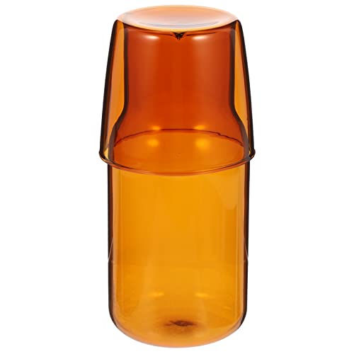 Amosfun Juego de Botellas de Agua de Vidrio Recipiente para Jugo Taza para Cenas