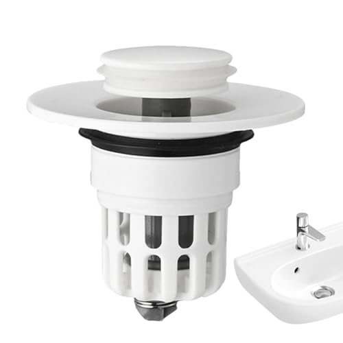 Elemento filtrante de prensa de lavabo, tapón de lavabo de baño - Drenos de fregadero eficaces Antiobstrucción - Drenajes de lavabo y bañera antioxidantes con buen sellado para cuarto de baño