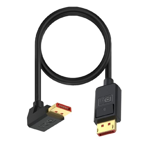 Cordon DP 2.1 mâle à angle vers le bas pour optimiser l'espace de votre bureau