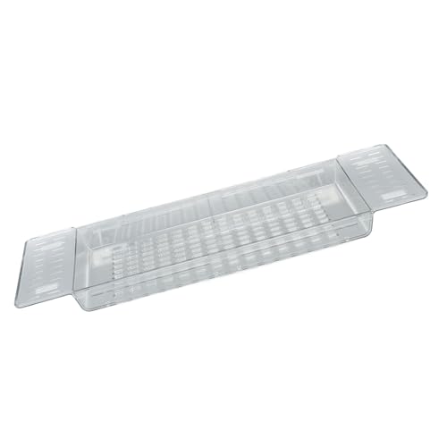 Bandeja de baño ajustable con soporte para libros y copa de vino 3