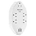 BESTTEN 5-Outlet Surge Protector with 2 USB Charging Ports, Wall Tap Adapter Splitter, Multi-Plug Extended Multipliers, ETL Certified, White