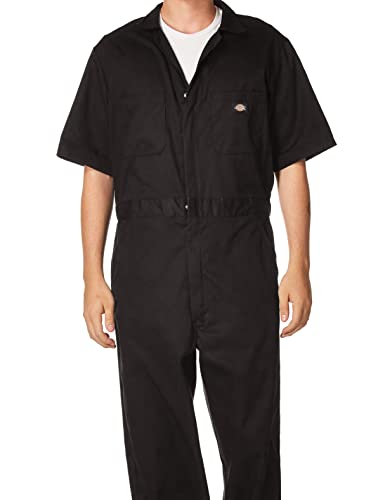 Dickies Men's Short Sleeve Flex Coverall, Black, Ms #TOP2
