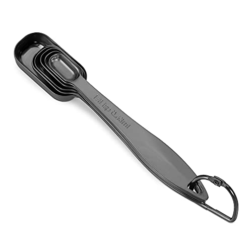 Image of 6-Piece 18 /8 Stainless Steel Measuring Spoons Set, Dark Gray