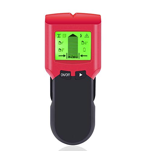 Ortungsgerät 3 in 1 Multifunktions Wand Scanner Detektor für Holz Metall Rohre Stromleitung AC Spannungsführenden Leitungen (Red-3 in 1)