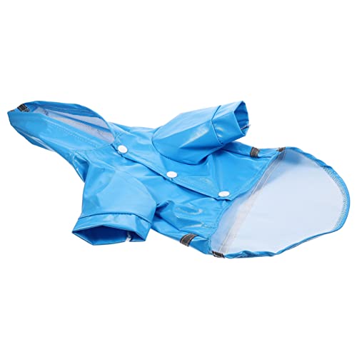 Garneck Reflective Dog Raincoat for Medium Dogs Super Waterproof Warm Night Safety Hooded Pet Poncho