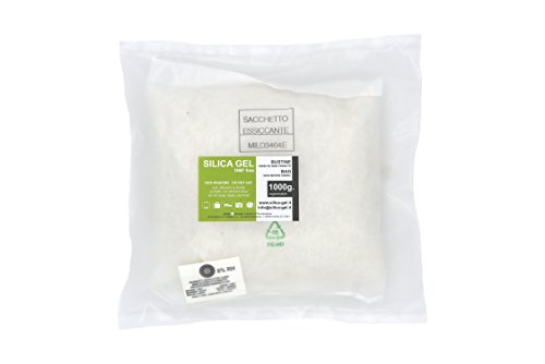 Disidry Silicagel 1 Sachet de Gel de silice déshydratant de 1000 g