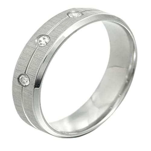 Gemini Gemini - Braut Oder Bräutigam Kubik Zirkonia Diamanten Jahrestag Hochzeit Tian Ring Valentinstag Geschenk für Herren, Damen, Paare Unisex 6mm