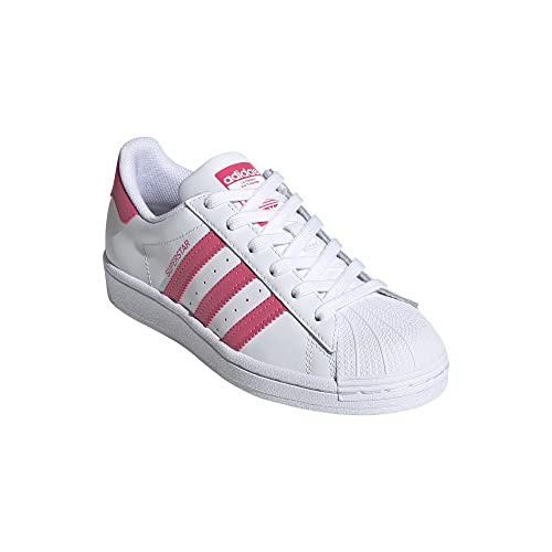 Adidas Originals Superstar Sneaker, White/Super Pink/Core Black, 7 Us Unisex Big Kid #TOP1