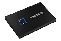 Samsung Portable SSD T7 Touch, 2 TB, USB 3.2 Gen.2, 1.050 MB/s Lesen, 1.000 MB/s Schreiben, Externe SSD Festplatte mit Fingerabdruckscanner für Mac, PC, Tablet, Konsole, Metallic Black, MU-PC2T0K/WW – Ansicht 4