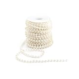 Tiparts Pearls String Beads 33 Feet Crafts Faux Pearl Roll for Christmas Garland Flowers Wedding Party Jewelry Decoration(5mm Ivory)