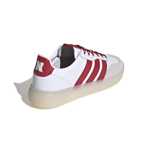 Image of adidas Men's NCAA Team Barreda Decode, White /Team Power Red /Black /University of Nebraska, 9.5