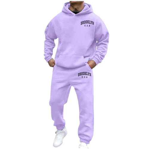 Ensemble sweat à capuche manches longues homme et femme pour sport automne-hiver