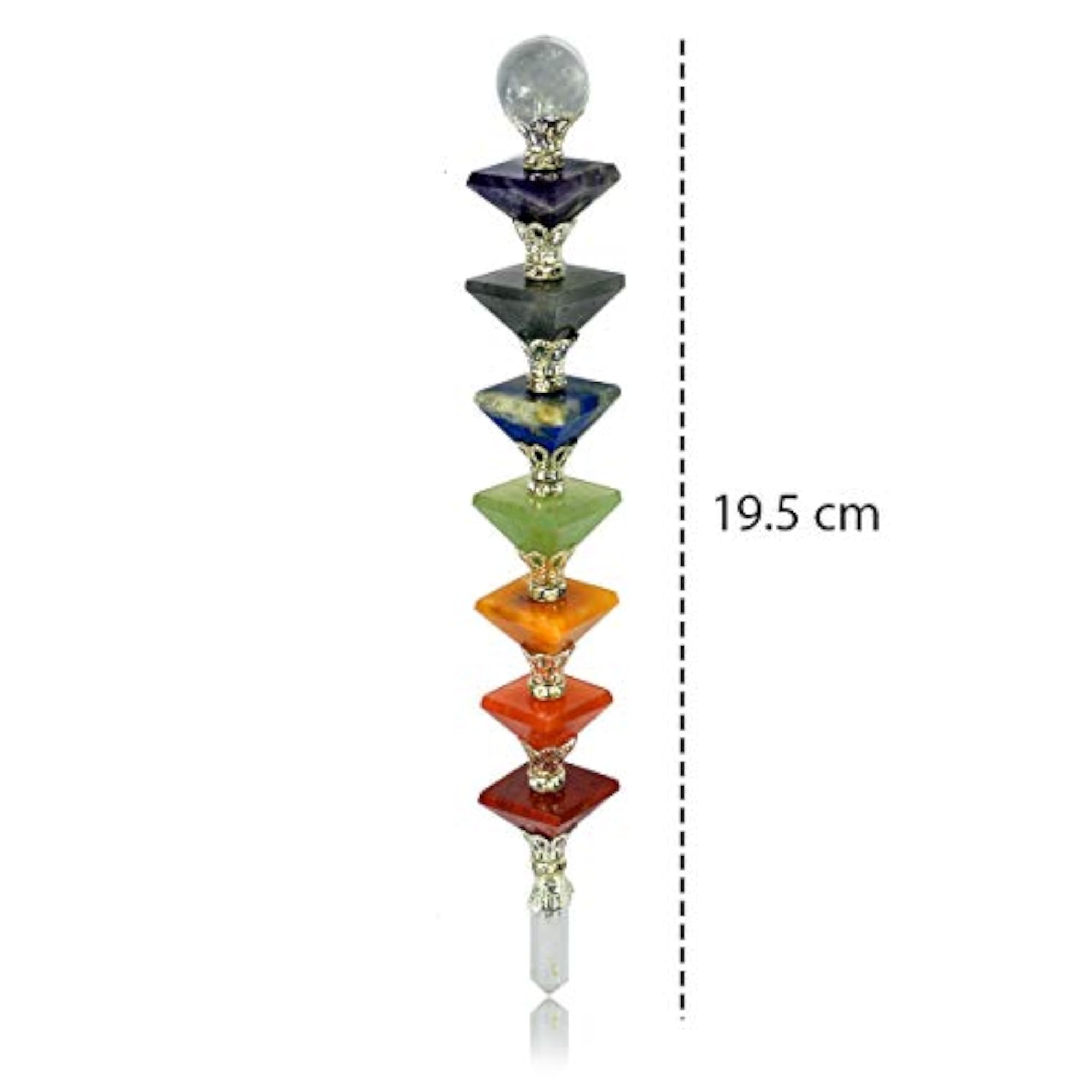 Natural 7 Chakra Healing Wand, Multi-Color