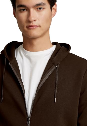 Image of DROBE Plain Winter Wear Stylish Long Sleeves Hooded Neck Full Zip Zipper for Men