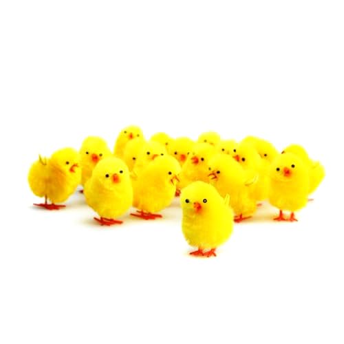 Bright Ideas 36PCS Mini Yellow 3cm Fluffy Chicks Perfect for Easter Crafting DIY Arts and Crafts Party Decoration and Cake Toppers