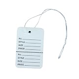 SSWBasics Small Strung White Perforated Coupon Price Tags - Pack of 1000