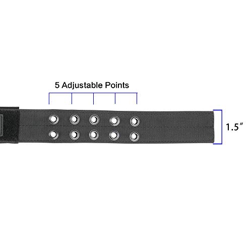 Excellent Elite Spanker 1.5" Width Military Dog Collar Adjustable Metal D Ring & Buckle Working Dog Collar For Medium Large Dogs(Black-L) #TOP2