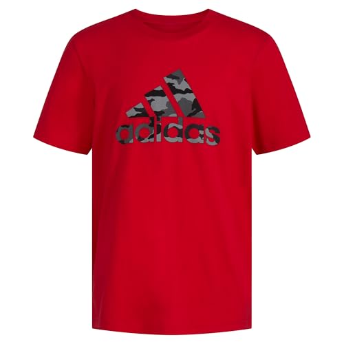 Image of adidas Boys Short Sleeve Camo Logo Tee