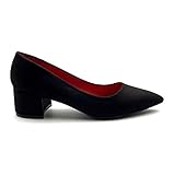 klein lx  Angkorly - Damen Schuhe Pumpe - kleine Fersen - glamourös - Abend - Basic - Basic Blockabsatz 5 cm - Schwarz LX-53 T 39