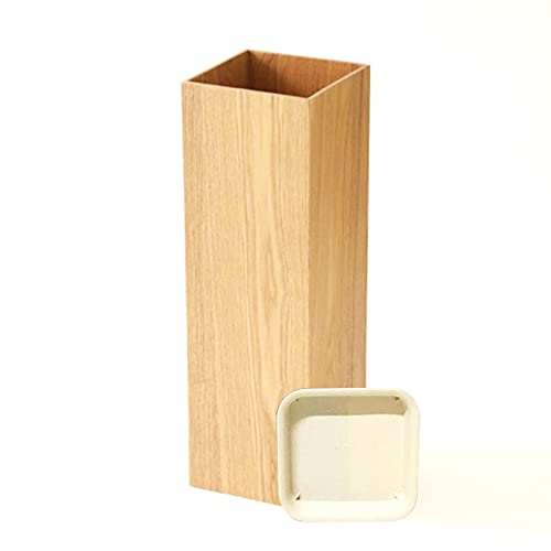 Rangement bâton de marche et parapluie en bois clair pour hall d'entrée