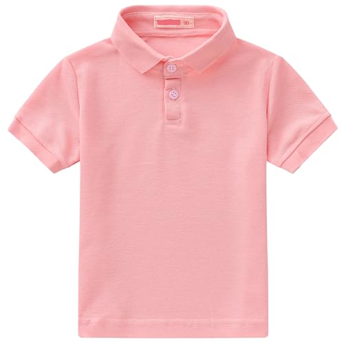 Image of AIWUHE Toddler Boys' School Uniform Short Sleeve Girls Golf Polo Shirt Pullover Tops Summer Collared T-Shirt for Kids 2-8Y