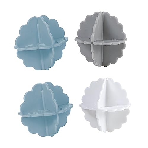 NULYLU 4個 ランドリーボール 洗濯機 洗濯ボール 乾燥機洗濯ボール 巻きつき防止ボール ランドリーウォッシャーボール 洗濯機ウォッシャーボール 乾燥機ボール 洗濯物洗いボール pp