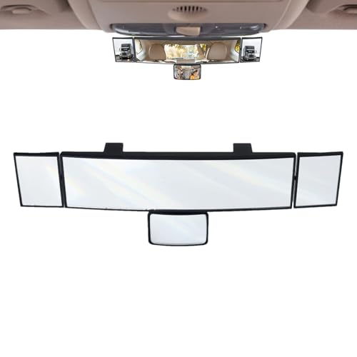 Espejo retrovisor ampliado de 46 cm, gran angular con clip, para camiones, vehículos de bebé y vehículos marinos