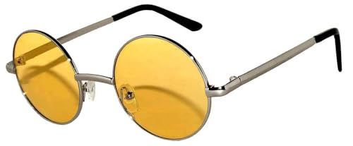 OWL Round Retro Tint & Mirror Colored Sunglasses