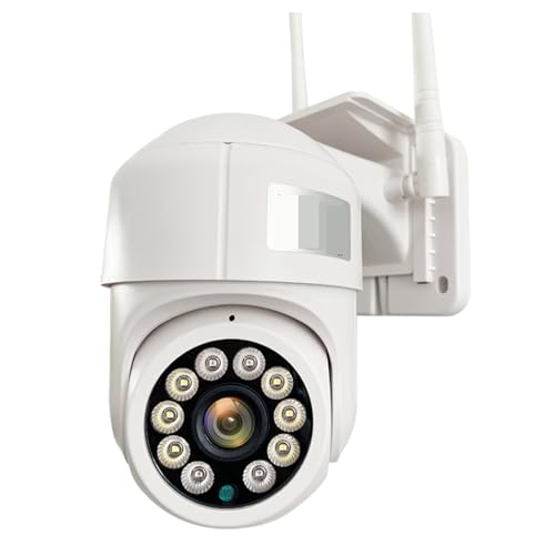 DMETE Cámara de videovigilancia inalámbrica PTZ 5MP, 1080P, Tarjeta SIM 4G, Domo Velocidad, cámara CCTV HD for Exteriores, visión Nocturna IR 20M Fácil instalación(5MP 4G Add 32G SD)