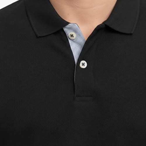 Image of Cotton Polo T-Shirt for Men | Solid Color Regular Fit Collar Neck T-Shirt