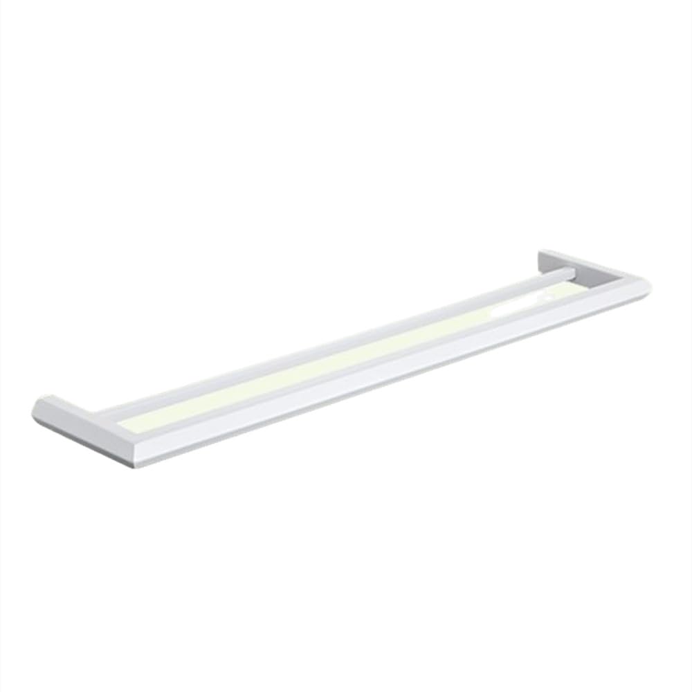 Ensemble accessoire salle de bain blanc inox avec double porte-serviette mural