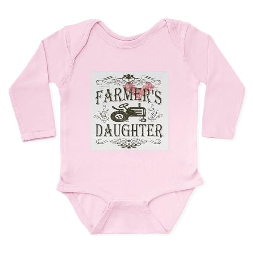 CafePress Farmer's Daughter Infant Bodysuit Body Suit Cute Long Sleeve Infant Baby Bodysuit Romper
