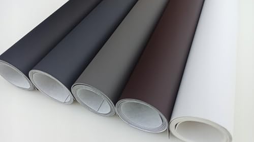 TAPHICEROS Leder Reparatur Set | Schwarz 50cm x 140cm | Meterware Kunstleder Selbstklebend Lederreparatur Lederflicken Set Hochwertiges Lederflickenset für Autositz Sofa Möbel Bürostuhl