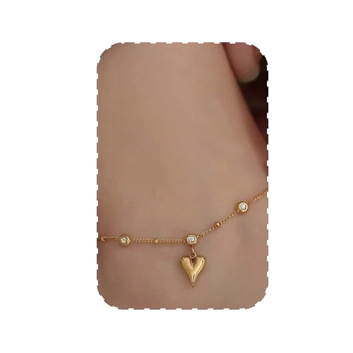 Fashion Frill Gold Plated Stainless Steel Payal Anklets For Women Girls Fancy Paayal Pattilu Pajeb Payel Ankle Chain Payl Paijan Kolusu Leg Chain Jewellery Gift For Wife & Girlfriend (Stylish)