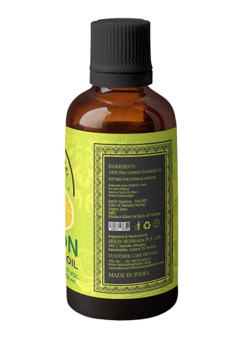 Image of Heilen Biopharm Lemon Essential Oil - 100 mL Per Bottle Pack of 1, For Skin Brightning Face Care & Support Immune System (Citrus limon)