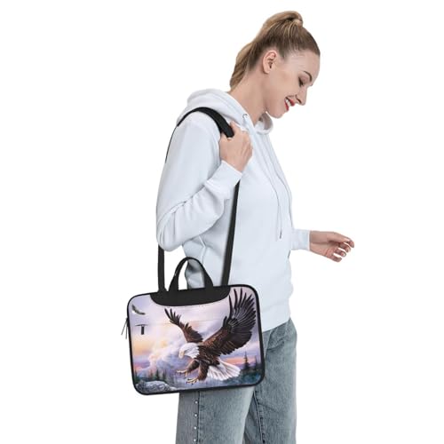 Sac pour ordinateur portable imprimé pygargue à doublure antichoc