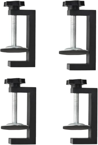 2.5 Inch Mini C-Clamps, 4-Pack Small C-Clamps for Woodworking, Heavy-Duty G Clamps for Cabinets, Desks, and Universal Woodworking Projects, Tiger Clamp Style, Compact and Durable