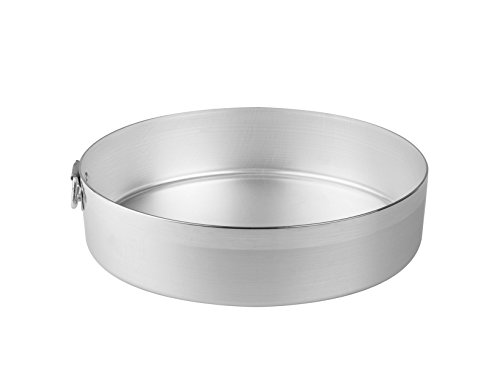 Dimensioni: 28 x 28 x 6,5 cm Pentole Agnelli Family Cooking Alluminio Tortiera Cilindrica con Anello, Argento, 28 cm