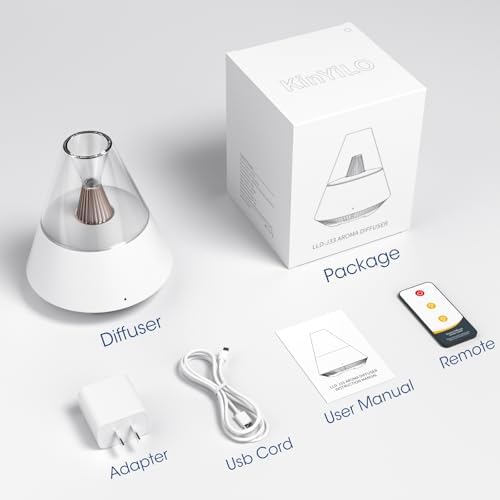 Essential Oil Diffuser, Retro Style Small Fragrance Aroma Diffusers for Home, Office, Bedroom, Living Room, USB Powered 150ml Capacity 6-12H Working，White