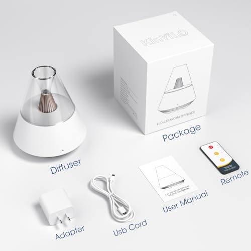 Essential Oil Diffuser, Retro Style Small Fragrance Aroma Diffusers for Home, Office, Bedroom, Living Room, USB Powered 150ml Capacity 6-12H Working，White