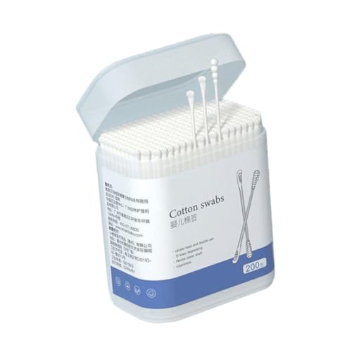 SOESFOUFU Baby Earwax Removal Kit 100 Pack Cotton Swabs Double-ended Scoop Spiral Heads Safe for Sensitive Ears