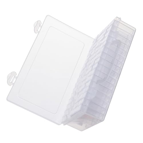 CIMAXIC Caja De Gemas De 64 Cuadrículas Caja De PP para Joyería Práctica y Portátil