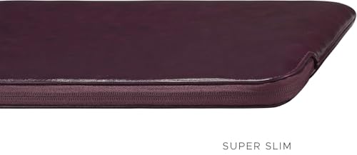 Image of CONTACTS Slim Protective Laptop Sleeve 13-13.3 Inch Compatible with 13 Inch MacBook Pro & MacBook Air, Faux Leather Bag Water-Resistant Cover Notebook Computer Case for Mac - Brown