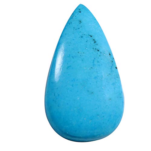Cabochon en magnésite poire turquoise de 37,7 carats Oc51 pour création de bijoux