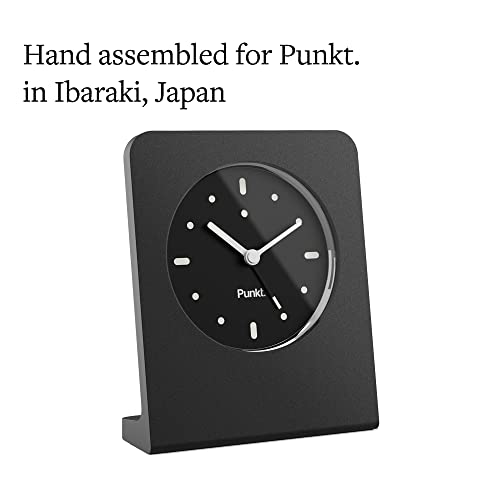Punkt. Ac02 Table Clock With Alarm Function - Japanese Quartz Movement With Aluminium Body Scratch Resistance Glass Frame - Perfect For Gift Or Home Décor #TOP1