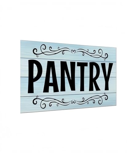 Carastora Vintage Pantry Wall Sign – Metal Tin Kitchen and Home Décor, Farmhouse Rustic Style for Bar, Café or Room Door, 12 x 8 Inches