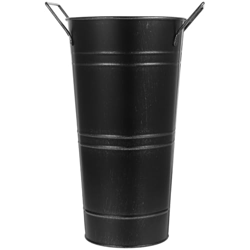 OSALADI Rustikaler Blumenkübel 40cm aus Wasserdichtem Metall mit...